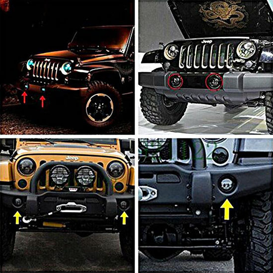 4INCH Jeep Wrangler 30W LED Fog Lamp with DRL Ring