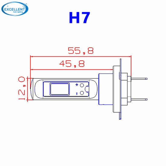 H8 24W COB with Plating Fog Lamp(no polarity)