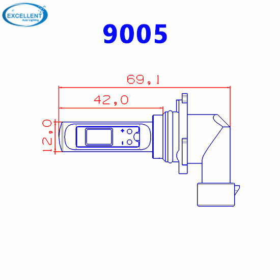 H8 24W COB with Plating Fog Lamp(no polarity)