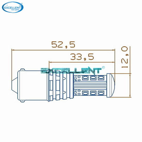 T20/S25 9W with Plating(no polarity)