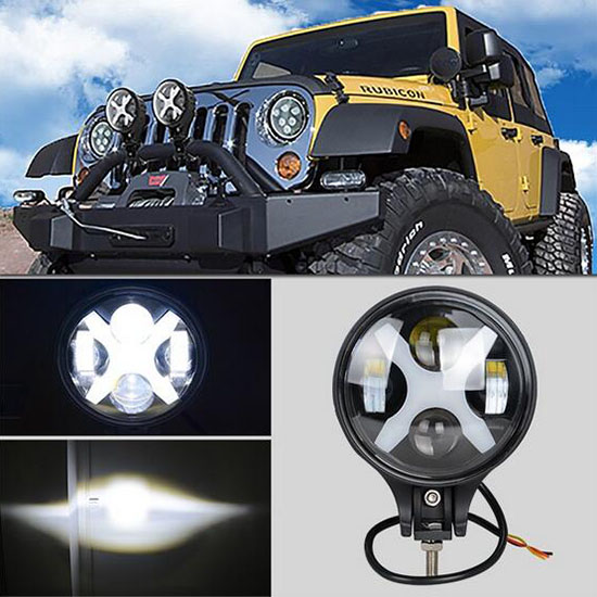 6inch 60W H/L Jeep LED Driving Light+DRL