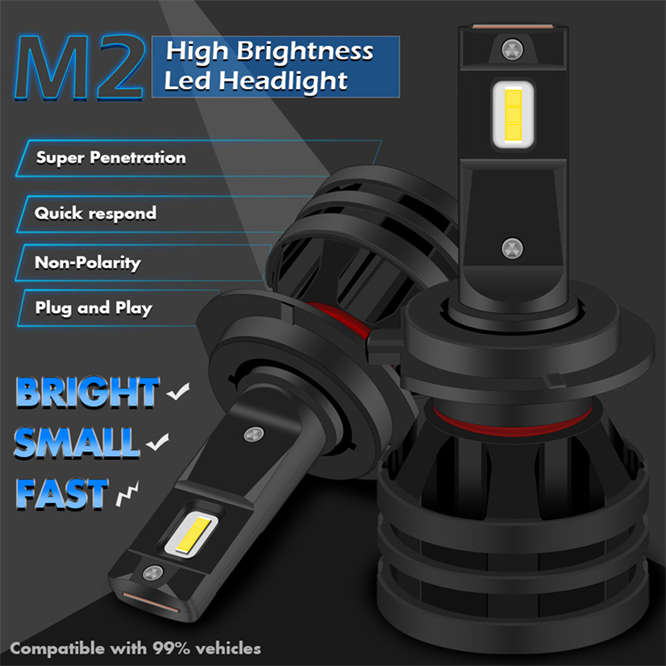 M2 H7 H8 H11 9005 9006 60W 12000lm LED Headlight