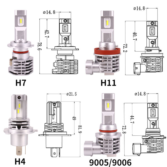 M4 40W 6400lm H/L LED Headlight H4 H13 9004 9007