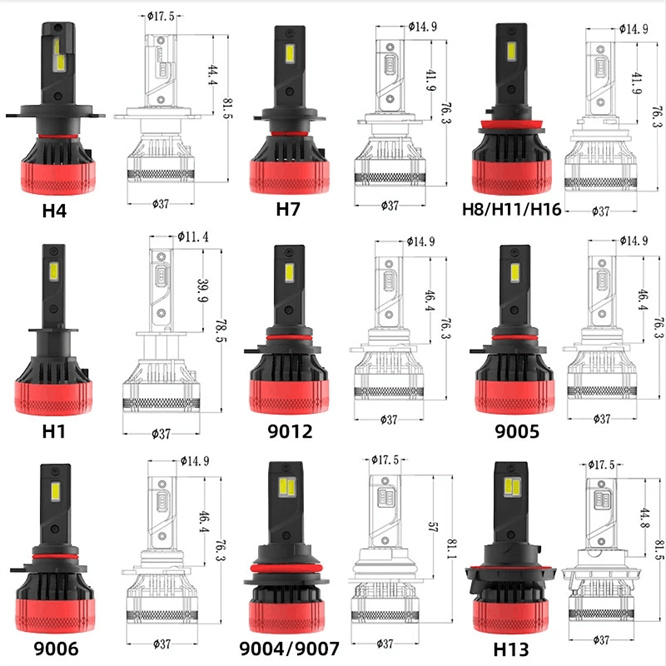 F5 110W 20000lm H7 H4 Canbus LED Headlight H8 HB3 9005 HB4 9006 H11 9004 9007 H13 9012