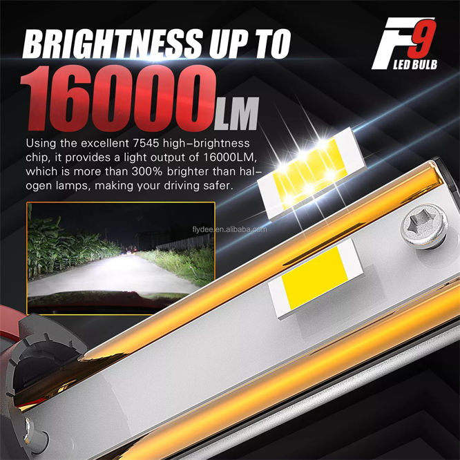 F9 180W H7 H4 Canbus LED Headlight H8 HB3 9005 HB4 9006 H11 9004 9007 H13 9012 32000lm
