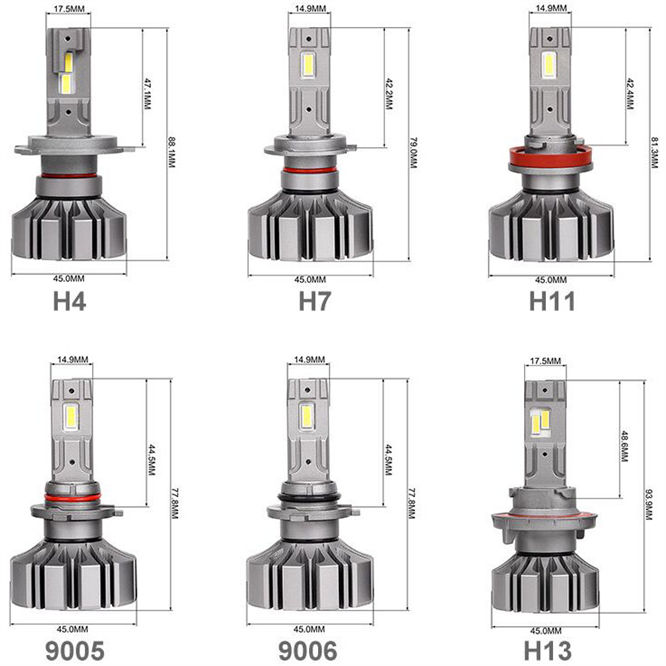 S5 30W H7 H4 LED Headlight 6000lm H8 HB3 9005 HB4 9006 H11 9004 9007 H13 9012