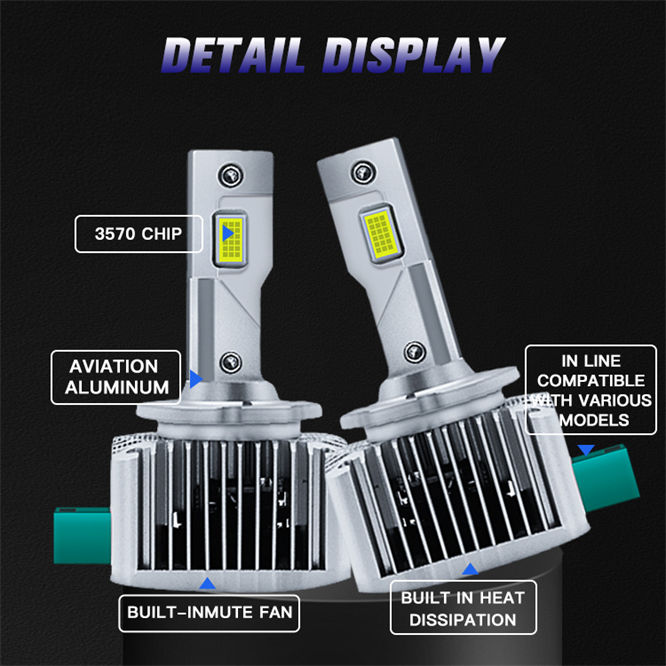 A4 D3S 35W Canbus LED Headlight 6500lm 9-60V D3S Xenon Headlight Bulb