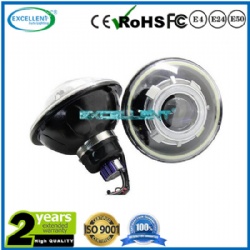 Jeep 7inch 35W RGB Halo HID LED Headlight with Demon Eyes DRL